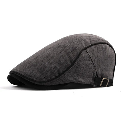 Men's Women's Beret Herringbone Flat Ivy Newsboy Hat Wool Blend Gatsby Cabbie Adjustable Cap