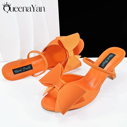 Italian Design Large Butterfly Knot Bag with Opening High Heels or Matching Bag Set - Stylish and Comfortable Women's Shoes