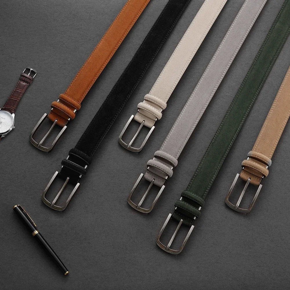 Men Belts High Quality PU Leather LONG Large Pin Buckle Metal Automatic Buckle Male Multi style Belts Strap Male
