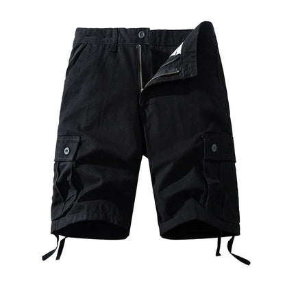 Men's Cotton Shorts Cargo Knee Pants Tactical Casual Sports Shorts Man Hiking Fishing Y2K Clothes