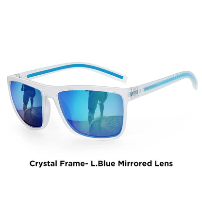 Retro Polarized Sunglasses for Men Lightweight TR90 Frame UV400 Protection Square Sun Glasses Night Vision Goggles