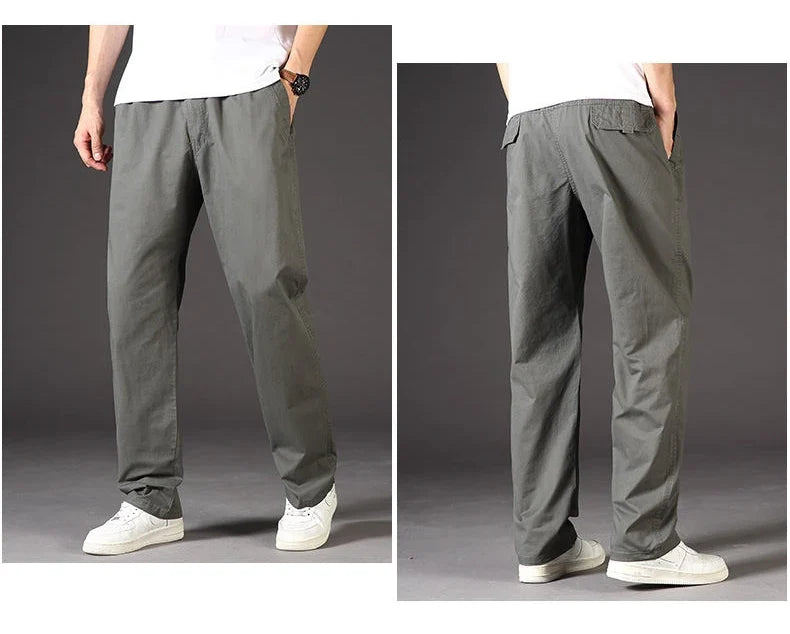 95%Cotton Men's Cargo Pants Summer Work Wear Spring New In Large Size Casual Climbing Joggers Sweatpants Hombre Autumn Trousers