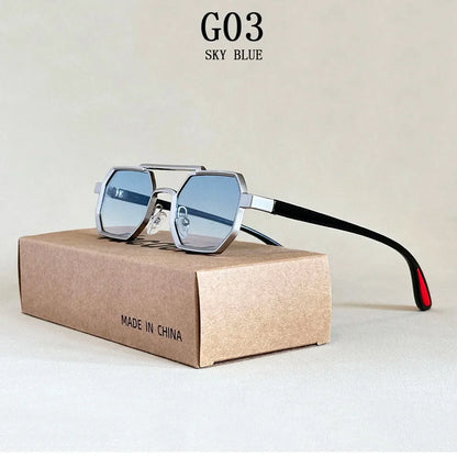 2025 Luxury Sunglass Men Vintage Steampunk Square Sunglasses Women Retro Fashion Glasses Sunglasses For Men Lunette Soleil Femme