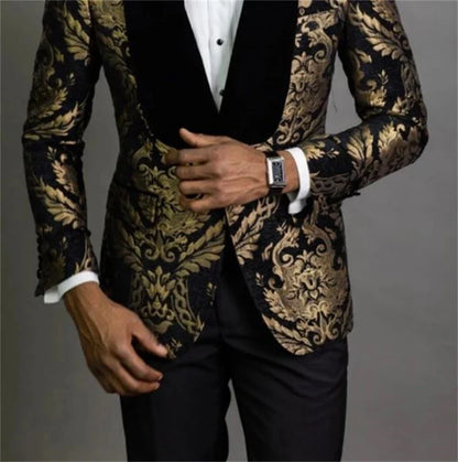 Formal Clothes Boy's Evening Dresses Boys Costume Suit Children Wedding Suit For Boys Navy Blue Floral Blazer Kids Prom Suits