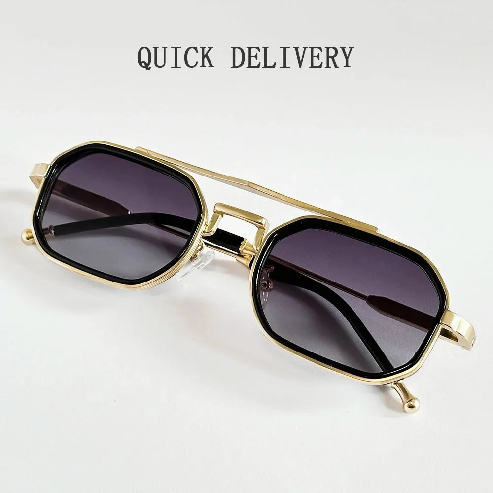 Square Punk Sunglasses For Men Luxury Vintage Steampunk Sunglasses Women Trendy Fashion Glasses Dropshipping Gafas De Sol Hombre