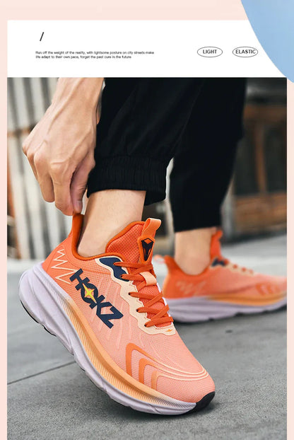 Carbon Plate Air Cushion Running Shoes for Men Soft Chunky Sneakers Women Daily Commuting Shoes Outdoor Casual Walking Shoes