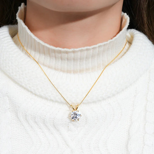 Certified 0.5-5ct Moissanite Pendant Necklaces S925 Sterling Silver Solitaire Necklace Chains For Women Jewellry Gifts