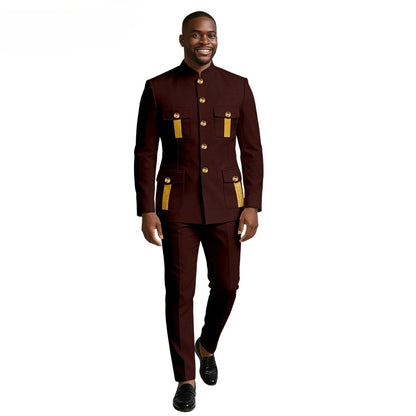 New Men's Suit 2-piece Business Formal Blazer Double-breasted Design Groom Tuxedo for Wedding XS-6XL Outfit