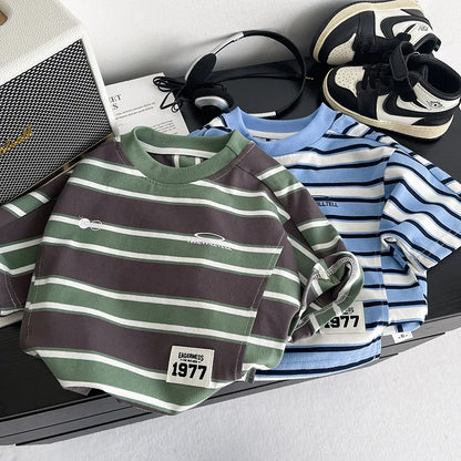 Summer Infant Boys Clothing For Children Casual Striped T-Shirt Shorts 2Pcs/Set Toddler Baby Girl Clothes Costume Kids Tracksuit