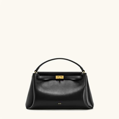 Carmen Lock Handbag 2026 New Women's Crossbody Small Square Purse Vegan Leather Top Handle Shoulder Bag for Daily Commute