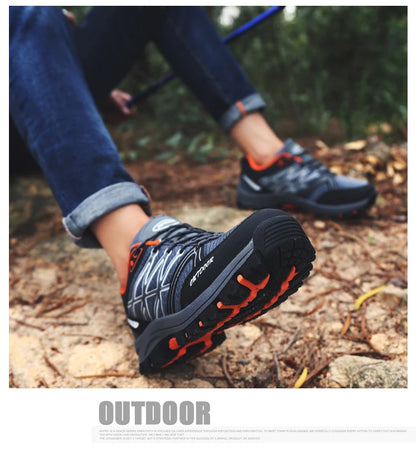 Brand Hiking Shoes Men Mesh Breathable Travel Shoe Outdoor Waterproof Hunting Fishing Shoes Mountain Off-Road Riding Sports Shoe