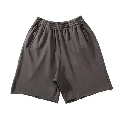 Summer Outdoor Surfing Training Cotton Sport Grey Shorts Men's Loose Soft High Street Motorcycle Casual Running Shorts