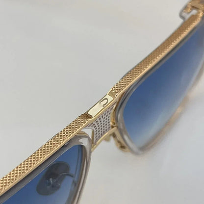 Luxury 0683 Alloy Sunglasses Men Brand Design Women Top Quality Hollow Top Quality Original Irregular Square Classical with Case