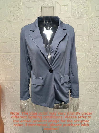 Elegant Slim Fit Suit Jacket And Pants Set for Women 2024 New Fashion Spring Autumn Turn-down Collar High-end Feeling