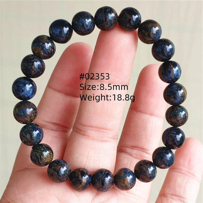 Natural Blue Pietersite Bracelet Women Men Beads Round Beads Chatoyant Cat Eye Fire Pietersite Namibia AAAAAA