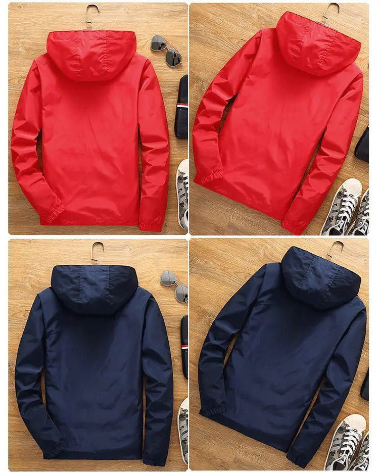 2026customized Yamaha motorcycle trench coat creative and personalized riding thin casual men's and women's zipper hooded jacket