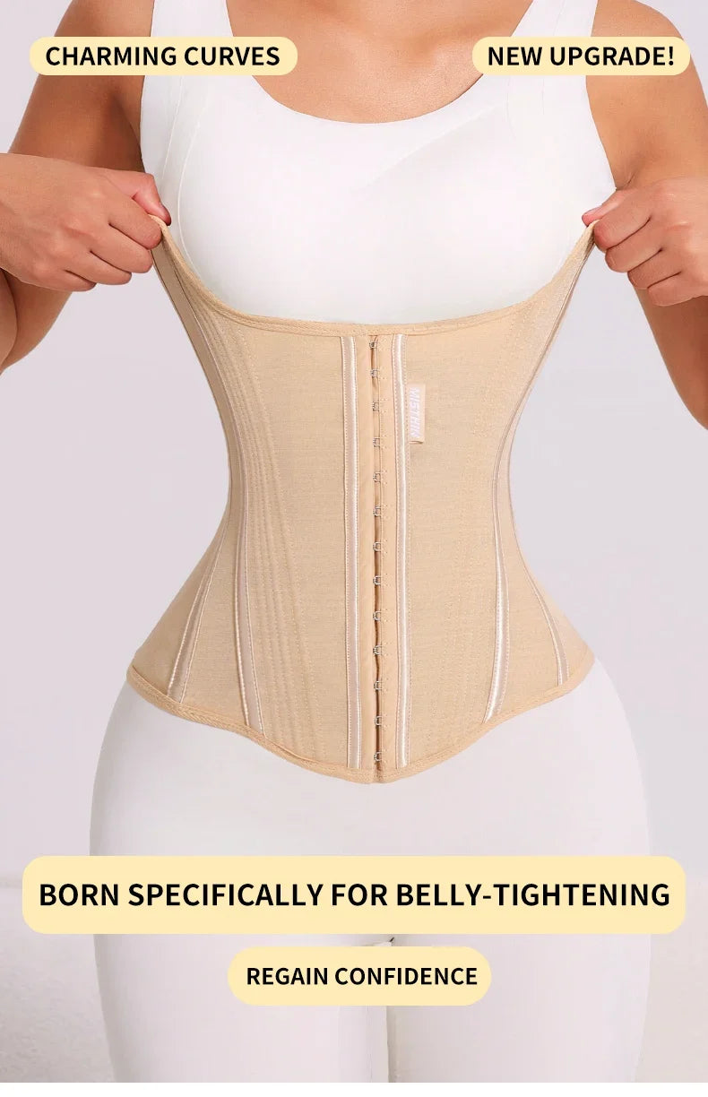U-shaped Waist Trainer Corset Workout Body Shaper Breast Lifted Waist Trainer Soft Steel Bone Slimming Women's Shapewear