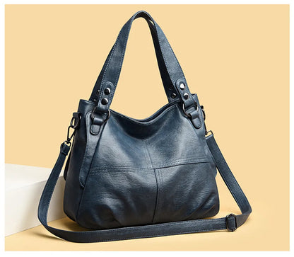 2024 Trend Large Capacity Genuine Tote Shoulder Bags Fashion Top-Handle Bag High Quality Leather Sac Casual Design Handbag Purse