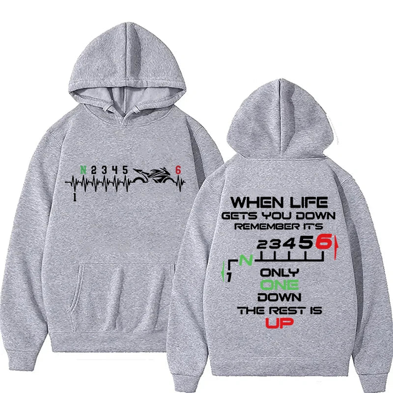 New 1N23456 Motorcycle Gear Biker Heartbeat Hoodies For Women Men Autumn And Winter Casual Sports Ladies Hoodie Tops