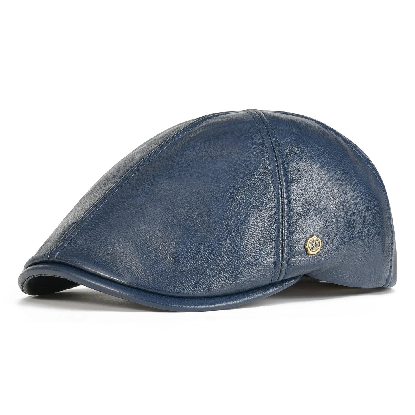 Lambskin Leather Ivy Newsboy Caps 6 Panel Cabbie Beret Hat Ivy Irish Gatsby Flat Driving Beret