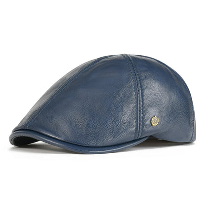 Lambskin Leather Ivy Newsboy Caps 6 Panel Cabbie Beret Hat Ivy Irish Gatsby Flat Driving Beret