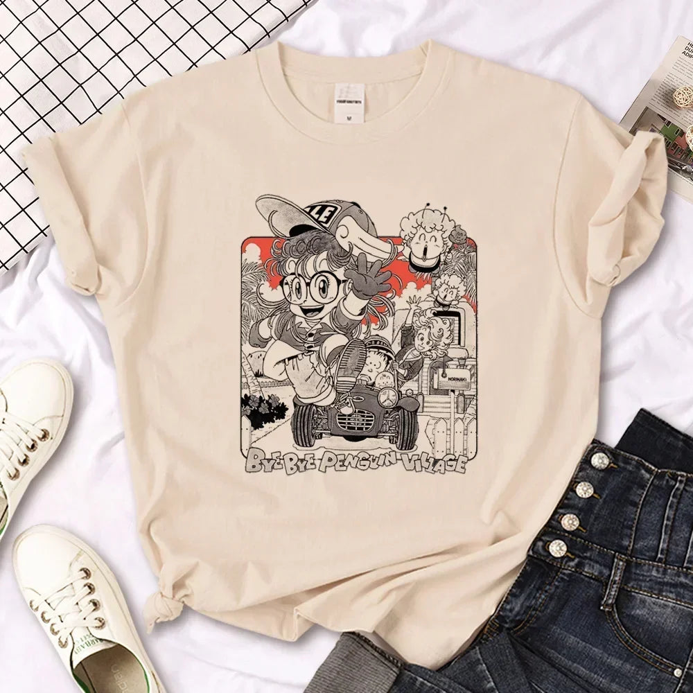 Arale T-shirt female designer Japanese women's casual loose fitting T-shirt girl designer Harajuku clothing