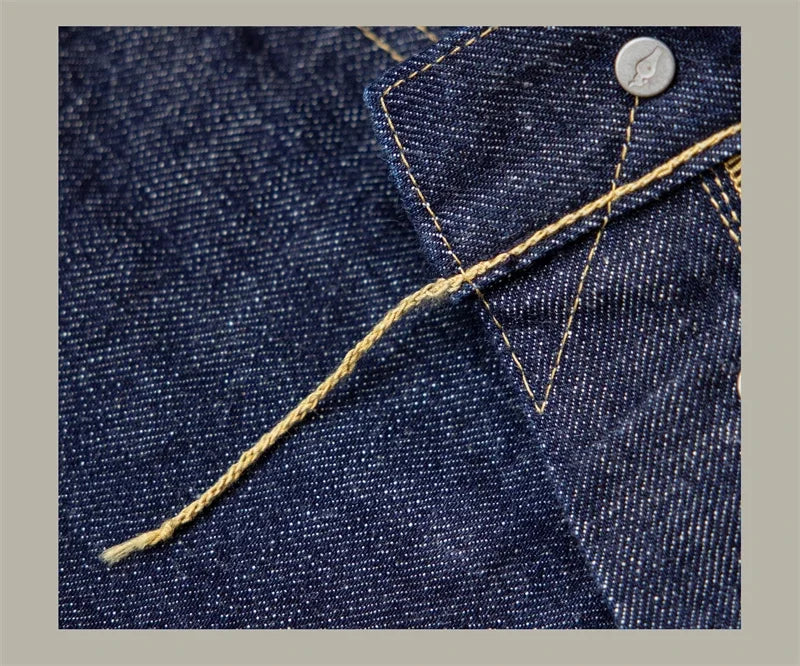 WWII Model Wide Straight Jeans One Wash 14oz Selvedge Denim