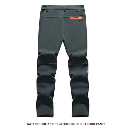 Men's Skiing Snow Pants Camping Fleece Lined Waterproof Winter Insulated Hiking Trekking Pant Outdoor Work Hunting