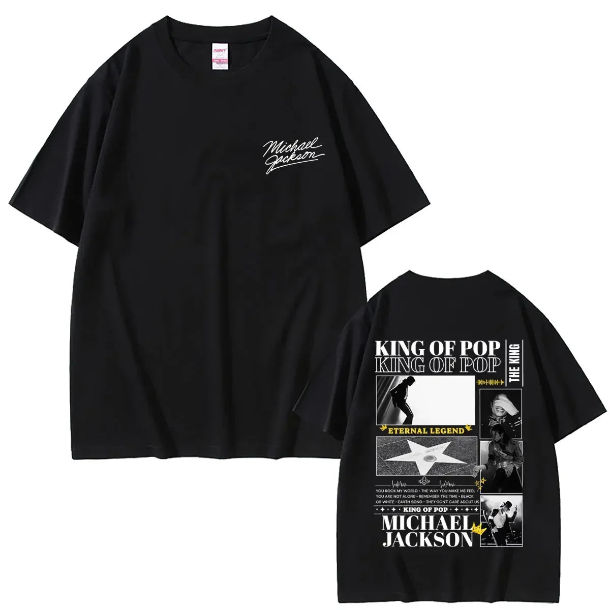 Classic Retro Michael Jackson King of Pop T-shirt Men Women Vintage Gothic Rock T-shirts Men's Hip Hop Punk Oversized T Shirts