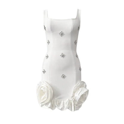 Women Sexy Ruffles Summer Clothing 2025 New Sleeveless Bandage Dress Club Party Mini Dresses