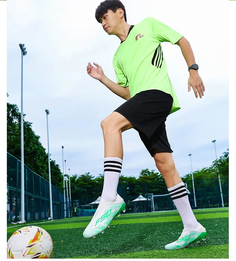 New Men Football Boots High-quality Soccer Shoes Sneakers Match Indoor Non-Slip Grass Cleats Mid-top Light Hot-selling Outdoor