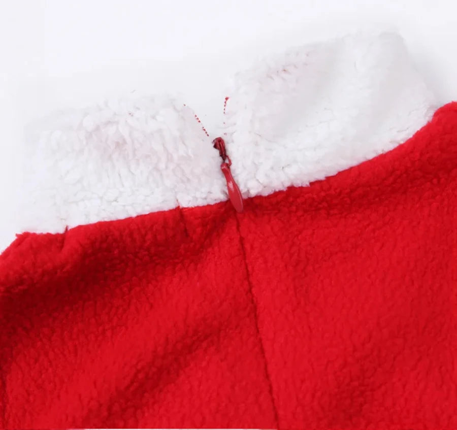 2025 Baby Girl Boy Christmas Costumes Red Santa Claus Suit Festival Halloween Cosplay Sets Christmas Baby Clothes