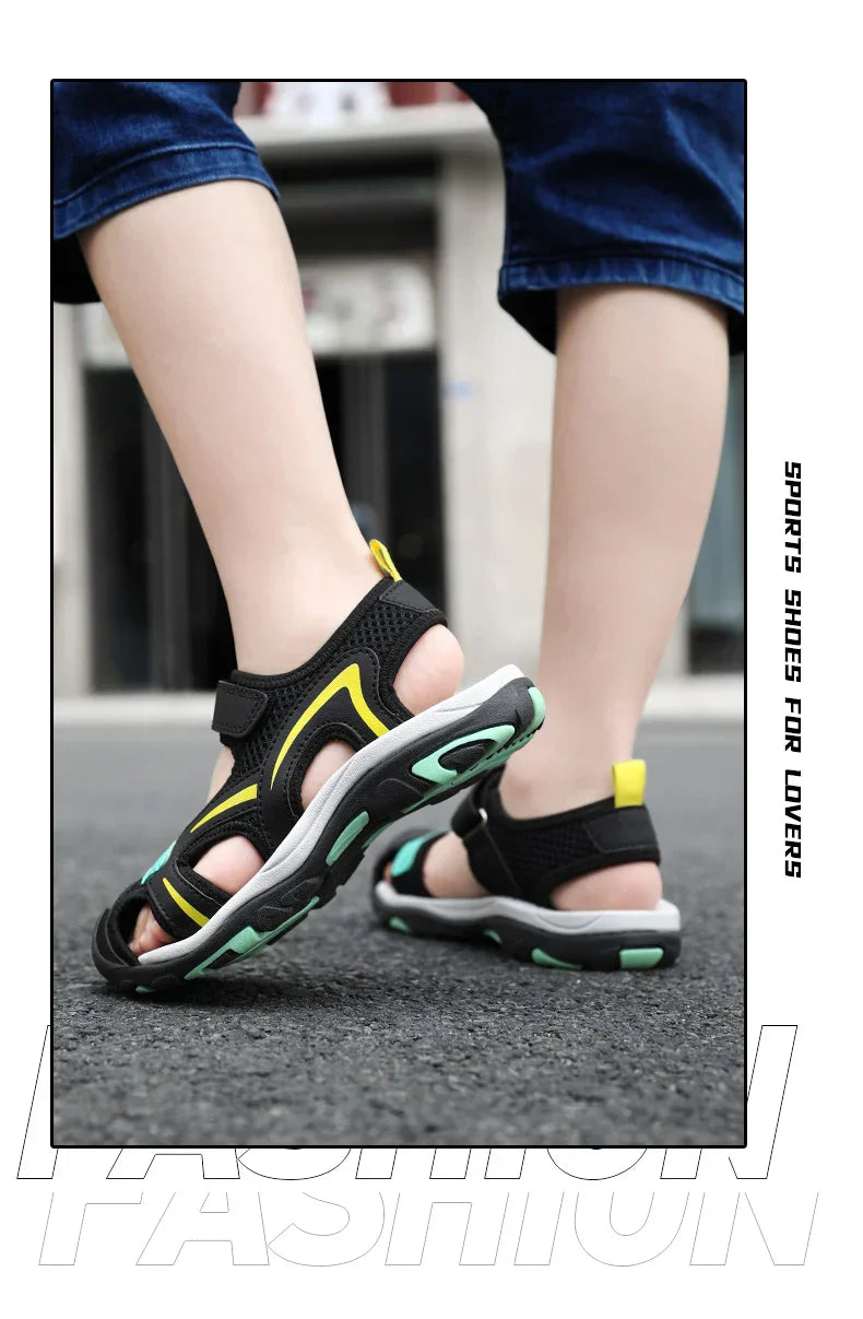 2025 Summer Boys Sandals Kids Shoes Fashion Flats Toddler Baby Girls Sandals Non-slip Casual Beach Children Outdoor Shoes
