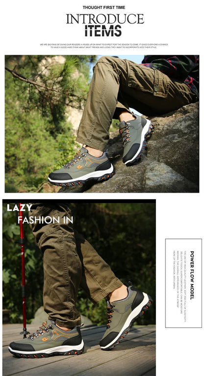 New Men's 38-48 Large Outdoor Hiking, Mountaineering, Camping, Running, Jogging Shoes, Waterproof and Anti-slip Fashion Shoes
