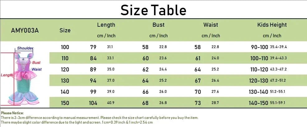 Mermaid Dress Girls Kids Cosplay Dresses Princess Costume Perform Clothes Birthday Party Halloween Clothing