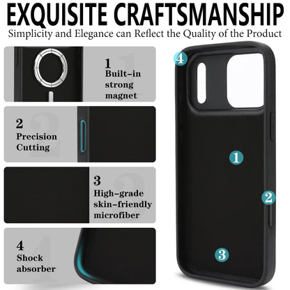 Magnetic Wallet Phone Case for iPhone 13 14 15 16 17 Pro Max, Wireless Charging Foldable Stand, Card Holder Protective Cover