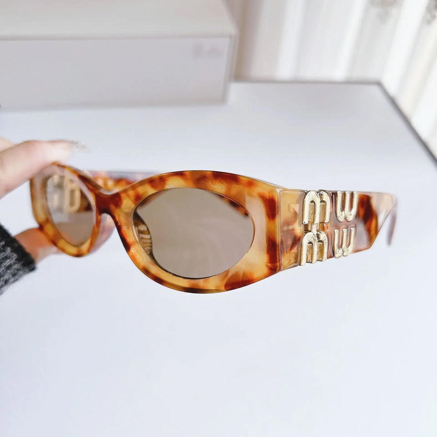 New Cat Eye Retro Fashion Sunglasses for Women Ins UV400 Vintage  UV400 Sun Glasses Gafas De Sol Vintage Sunglass Para Mujer