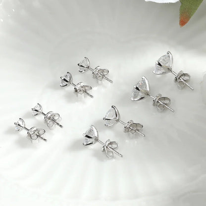 Moissanite Earring 0.2-2ct D VVS1 GRA Certified Lab Diamond 4 Claw s925 Sterling Silver Stud Earrings for Women Man