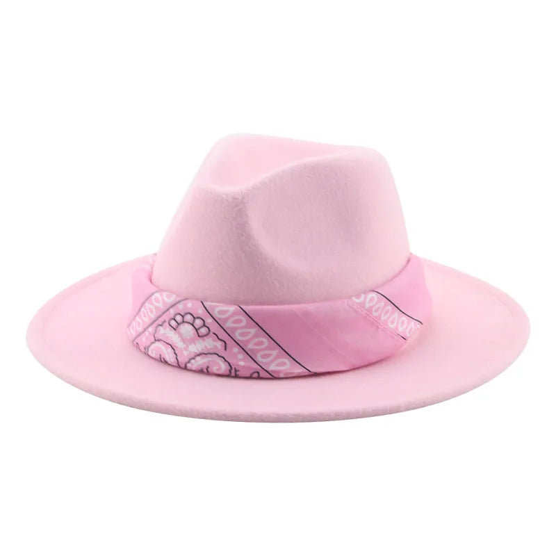 Hats for Women Fedoras Felted Hat Men Women Band Western Cowboy Jazz Caps Dancer Outdoor Women Fedora Hat шляпа женская шляпа