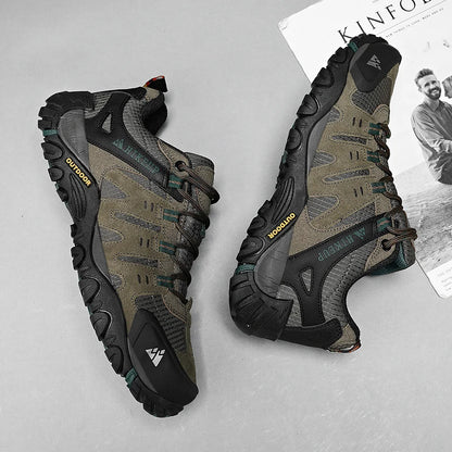 Men's Hiking Shoes Suede Leather Outdoor Shoes Wear-resistant Men Trekking Walking Hunting Tactical Sneakers