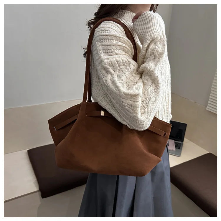 Autumn Women Leisure Shoulder Bag Comfortable and Versatile Texture Crossbody Tote Handle Bag Fashion Luxury Simple Storage Bag