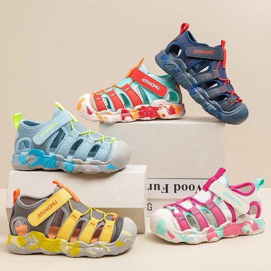 Boys Girls Unisex Sandals 2026 New Summer Toddler Barefoot Beach Sandals Non-slip Comfort Versatile School Outdoor Water Shoes