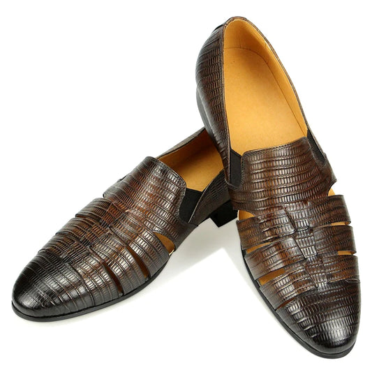 Luxury Genuine Leather Men Loafers Summer Casual Shoes Comfy Slip-on Fashion Drive footwear Boat Shoes Breathable Casual Shoes