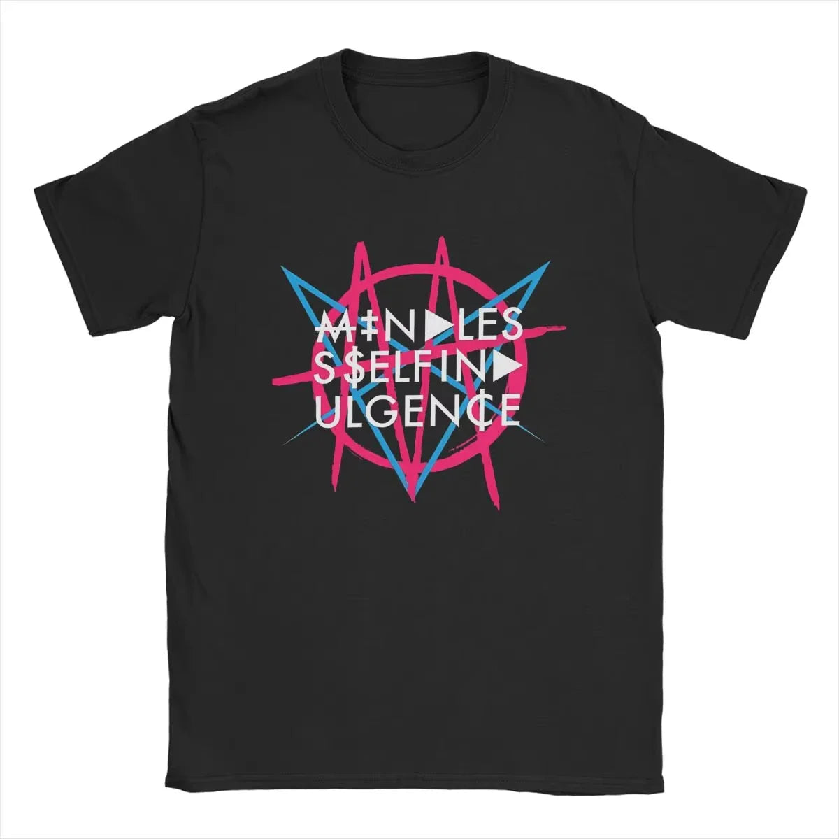 2025 Vintage Mindless Self Indulgence Idol T-Shirt Men Crewneck Cotton T Shirt Punk Band Music Short Sleeve Tee Summer Tops