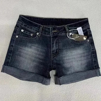 Y2k Vintage Streetwear Cargo Denim Shorts Women American Retro Harajuku Solid Loose Jeans Casual Pocket 2026 Summer Chic