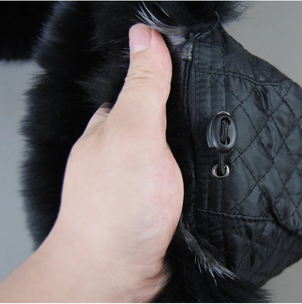 Hot Sale Lady Winter Warm Luxury 100% Natural Fox Fur Hat Fashion Fluffy Fox Fur Rex Rabbit Fur Caps Women Real Fur Bomber Hats
