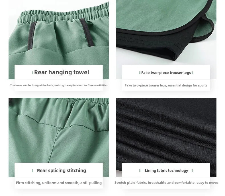 Men Running Shorts Gym Sports 2 in 1 Camo Quick Dry Workout Training Gym Fitness Jogging Short Sweatpants Summer Men Sportswear