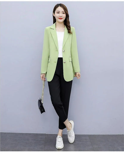 Spring Autumn Office Lady Blazer For Women 2025 Long Sleeve Slim High Quality Blazers Mujer Coats Jacket Winter Clothing Outwear