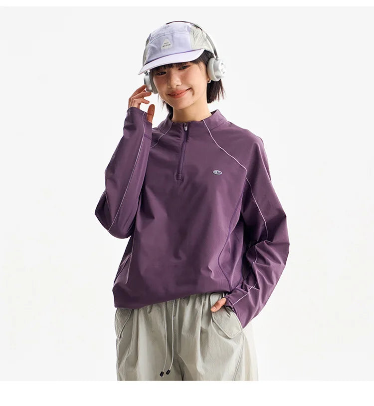 Man Quick-Dry Long Sleeve Shirt - Breathable, Anti-Odor, UPF Sun Protection with Raglan Sleeve Unisex Outdoor Jacket