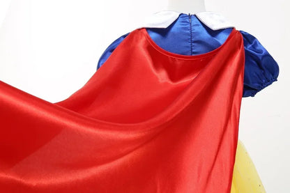 2025 Girls Disney Princess Dress Snow White With Cape Kids Cosplay Halloween Birthday Costumes Children Party Dress 10Y Clothes